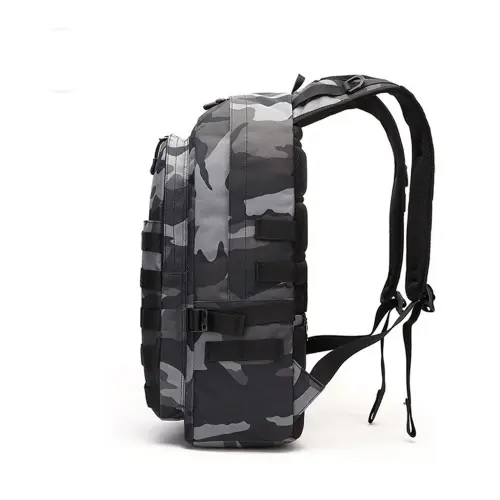 MOLLE webbing detail on camouflage tactical backpack – BEARKY